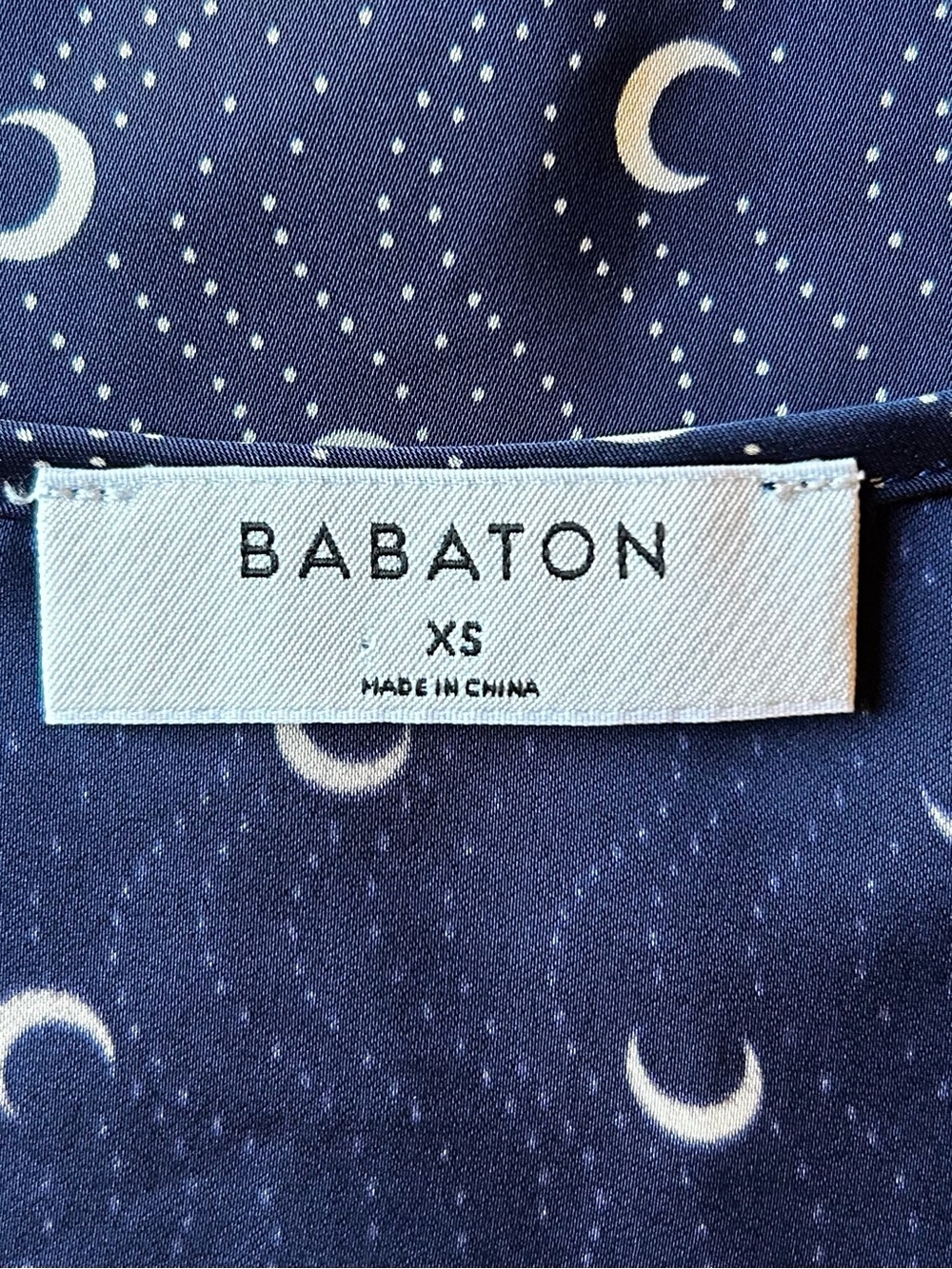 Babaton XS Navy Moon Print Cami Tank Top Adjustable Straps Aritzia - Picture 7 of 9